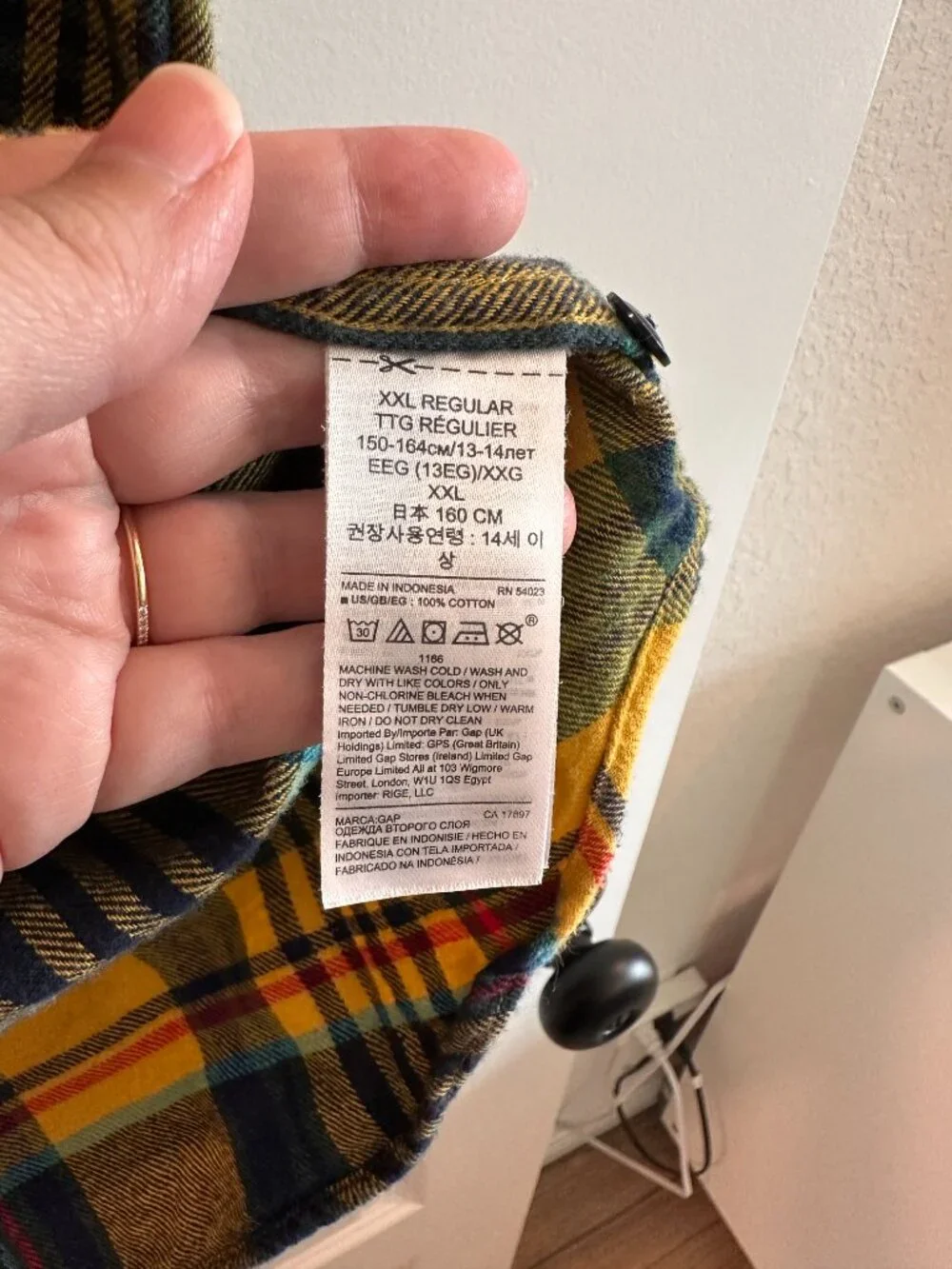 Gap Kids XXL Colorful Plaid Flannel XXL (14-16)